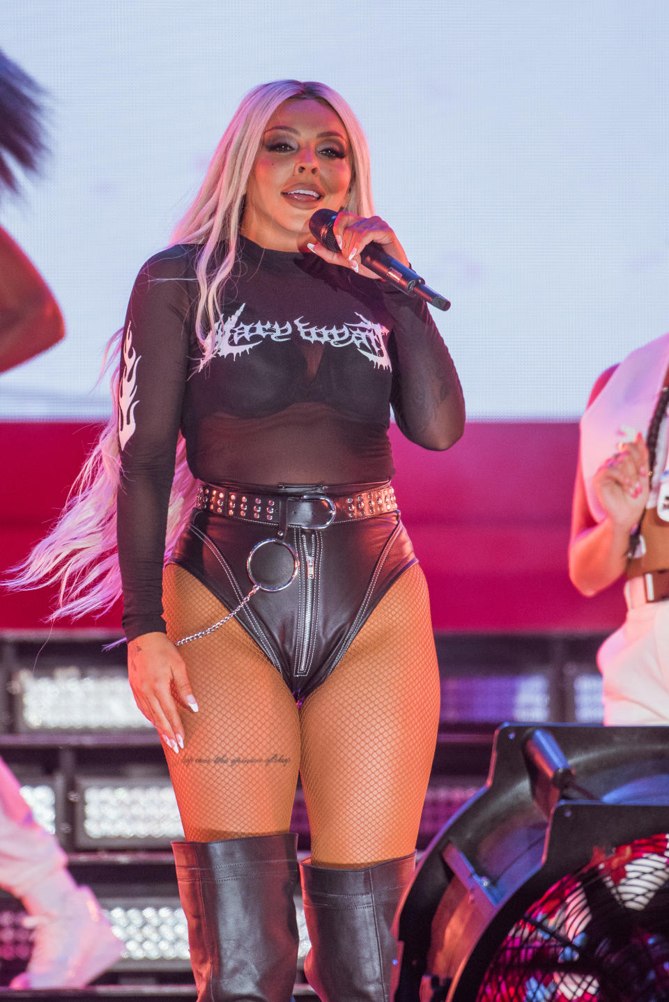 Jesy Nelson of Little Mix performs on stage during day 3 of Fusion Festival 2019 on September 01, 2019 in Liverpool, England.  (Photo by Joseph Okpako/WireImage)