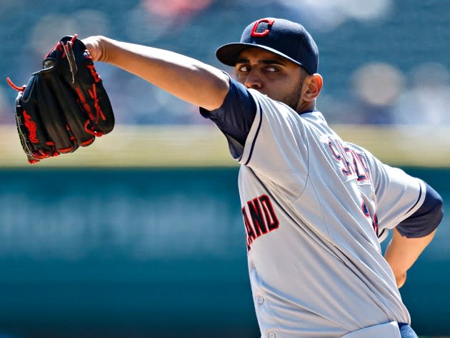 Danny Salazar rocks the Ricky 'Wild Thing' Vaughn look at Indians