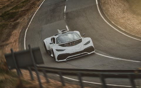 Mercedes-AMG Project One hypercar testing - disguised