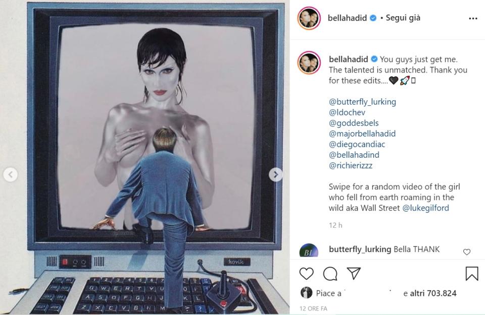 La modella stupisce i follower con scatti in versione fantascientifica su Instagram