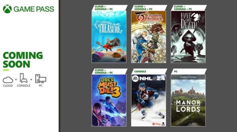 Atractivos títulos están en camino a Xbox Game Pass