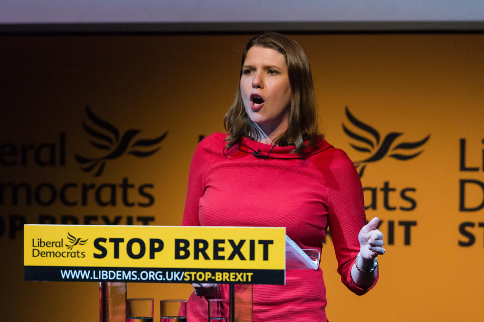 The next PM? Liberal Democrat's Jo Swinson who were launch her leadership campaign today as the party tops an opinion poll (Photo by WIktor Szymanowicz/NurPhoto)