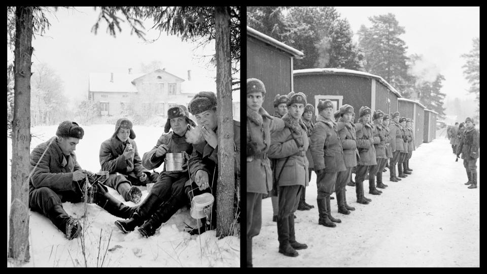 Images show Finnish soldiers around the time that the Soviet Union gave back Porkkala to Finland in 1956 during the Winter War.