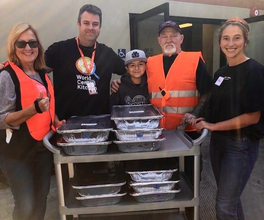 Lunch delivered to Kincade fire evacuees and first responders.