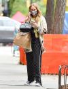 <p>Jennifer Lawrence steps out in polka dot pants to meet friends for lunch on Monday in N.Y.C. </p>