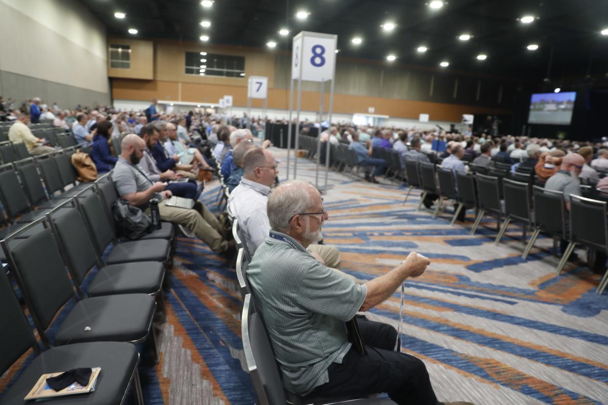 The Presbyterian Church in America, an influential evangelical Christian denomination, gathers for its 50th General Assembly on June 14, 2023, at the Renasant Convention Center in Downtown Memphis.