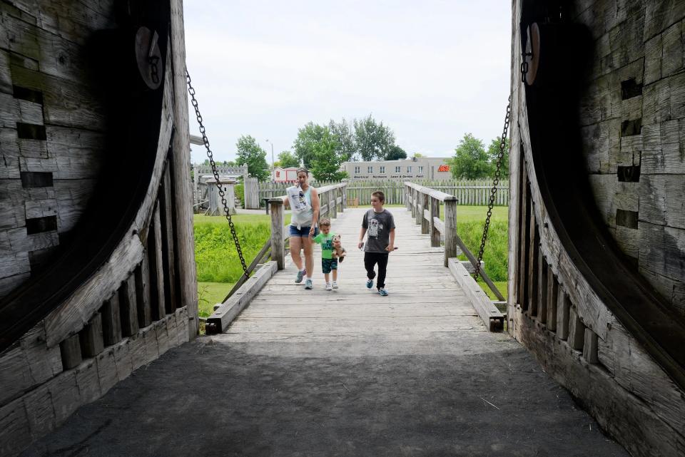 Guests visit the Fort Stanwix National Monument on Saturday, June 10, 2018, in Rome.