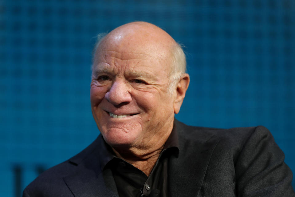 Barry Diller, Chairman and Senior Executive of IAC/InterActiveCorp and Expedia, Inc., smiles at the Wall Street Journal Digital Conference in Laguna Beach, California, U.S., October 17, 2017. REUTERS/Mike Blake