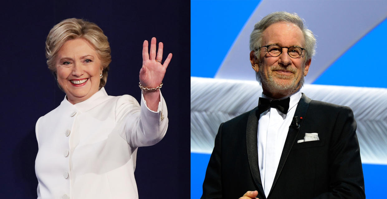 Hillary Clinton and Steven Spielberg (Photo: Getty Images)