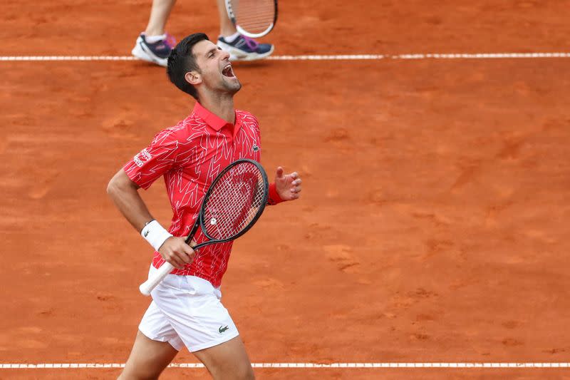 Serbia's Novak Djokovic during Adria Tour at Novak Tennis Centre in Belgrade