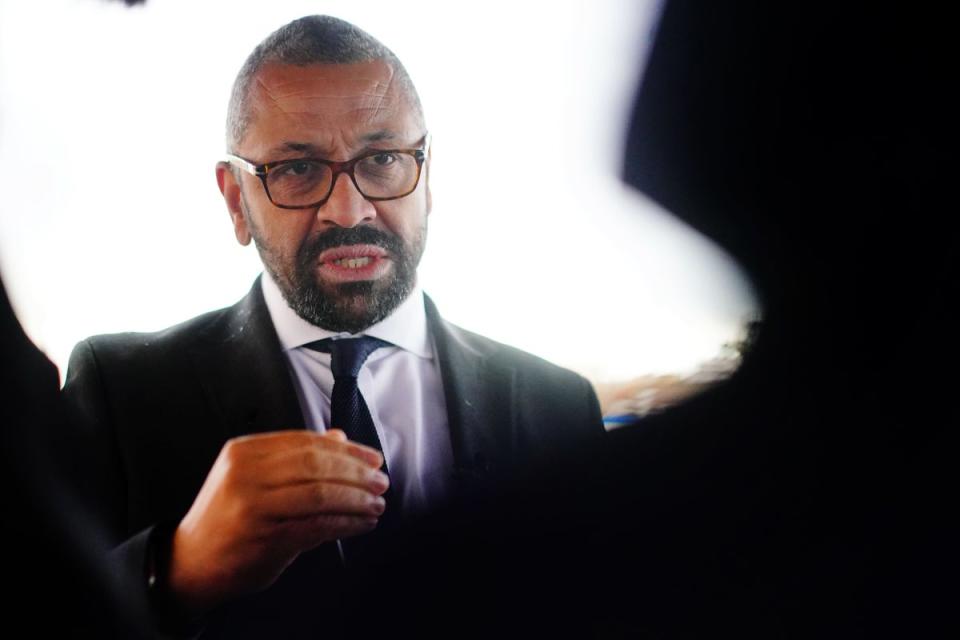 James Cleverly appeared to forget his past support for the resettlement of Syrian refugees (PA Wire)
