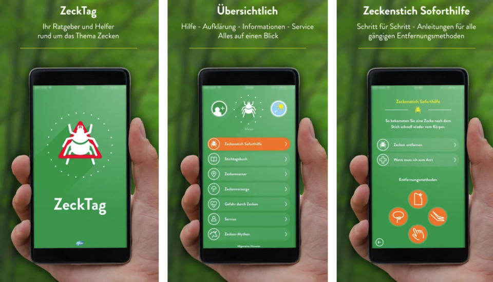 Die App ZeckTag ist kostenlos für iOS und Android erhältlich. (Bild: Pfizer Inc./Google Play)