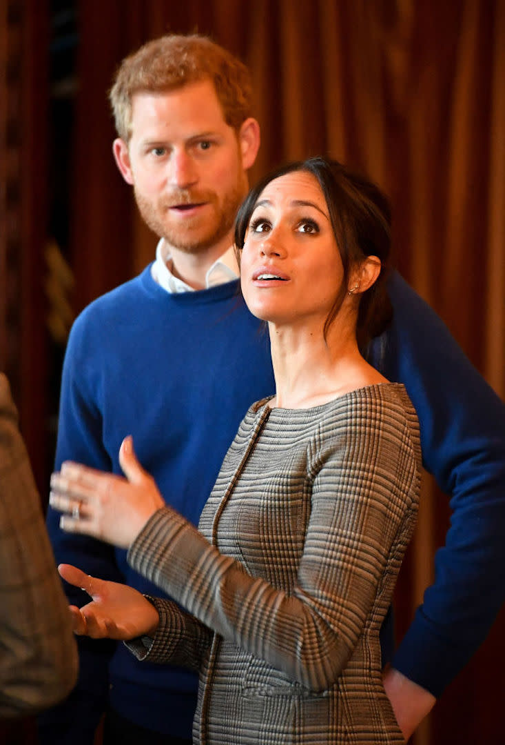 Prince Harry wore his favourite knit for a trip to Cardiff on January 18, 2018 [Photo: Getty]