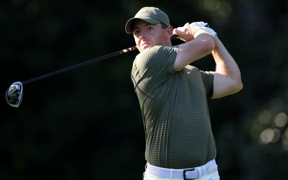 Rory McIlroy at Augusta - GETTY IMAGES