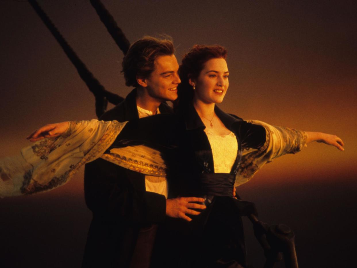 Leonardo Dicaprio and Kate Winslet in Titanic: Rex