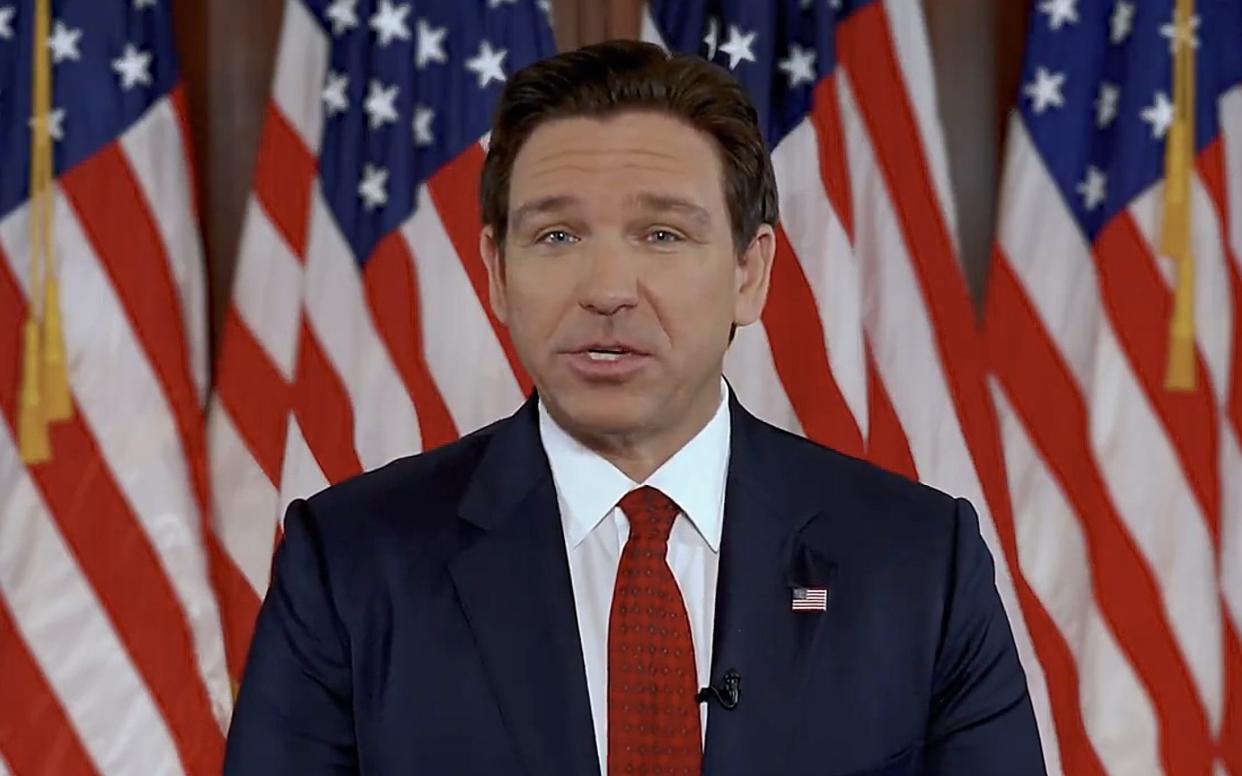 Polls showed Mr DeSantis was expected to receive around 6 per cent of votes in the New Hampshire primary