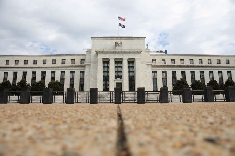 FILE PHOTO: The Federal Reserve building is pictured in Washington, DC