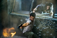 Colin Farrell and Jessica Biel in Columbia Pictures' "Total Recall" - 2012