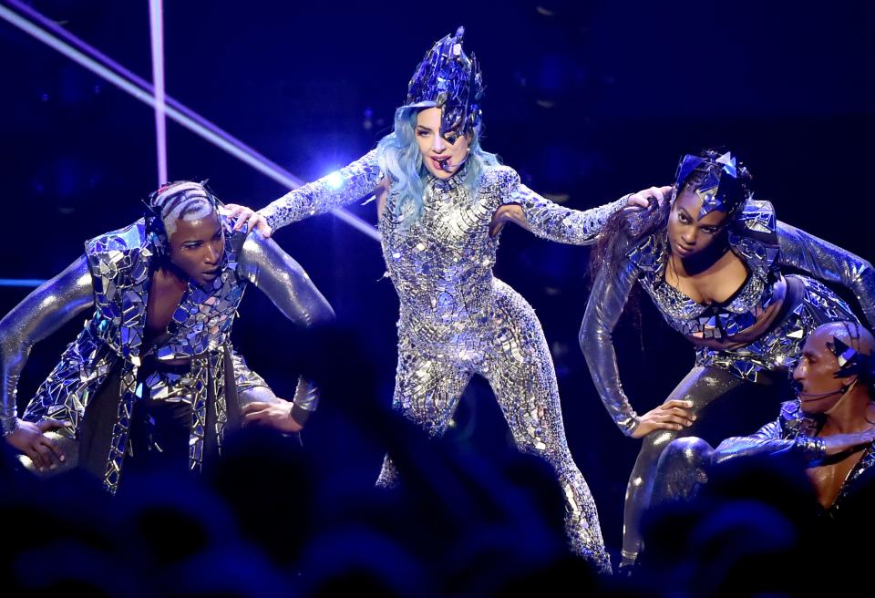 Lady Gaga is coming to MetLife Stadium this summer. She is shown performing on Feb. 1, 2020, in Miami.