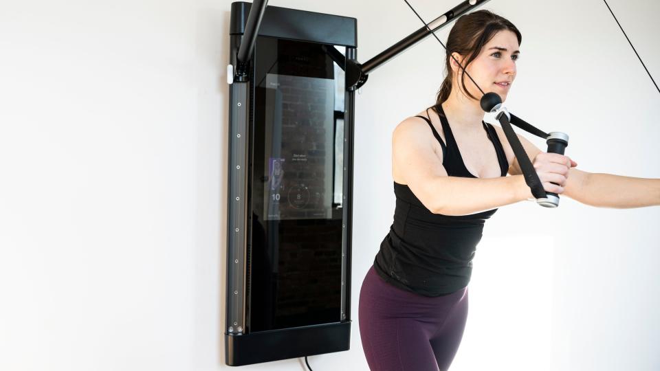 The all-in-one Tonal strength-training system, which is endorsed by Serena Williams and Lebron James, enables people to work out at home.