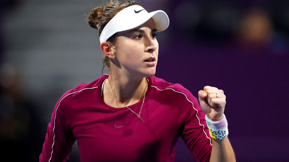 Seen here, Belinda Bencic has decided to pull out of the US Open.