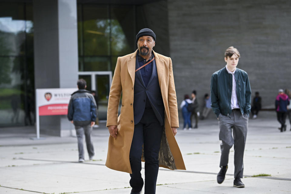 This image released by NBC shows Jesse L. Martin as Alec Mercer in a scene from "The Irrational." (Sergei Bachlakov/NBC via AP)