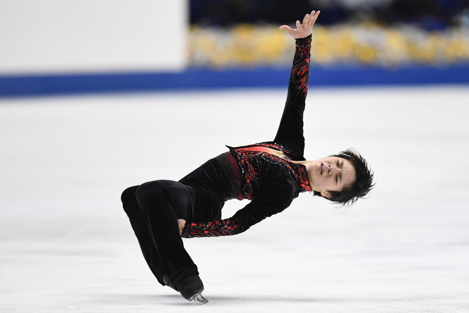 Japan’s Shoma Uno competes in the Japan Figure Skating Championships in Kadoma
