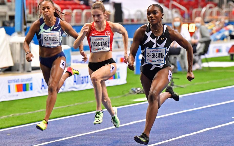 Dina Asher-Smith powers home to victory in Germany — Dina Asher-Smith continues good form ahead of European Indoor Championships in March - REUTERS 