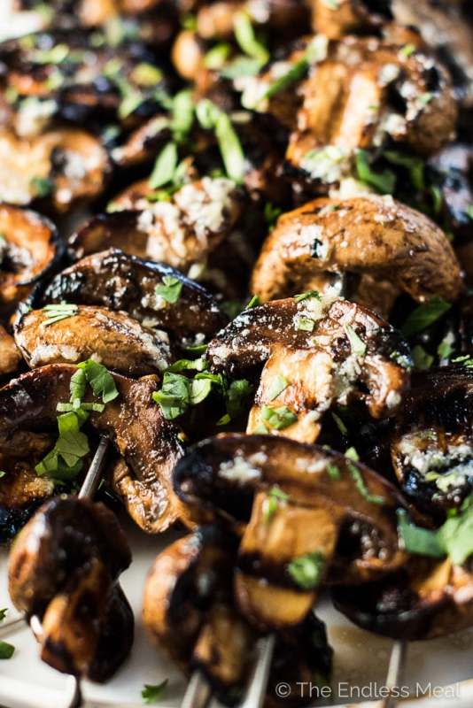 <p>The Endless Meal</p><p>These grilled garlicky mushrooms are a super easy-to-make, healthy and delicious summer BBQ recipe. They make the perfect side dish recipe or meatless main course.</p><p><strong>Get the recipe: <a href="https://www.theendlessmeal.com/grilled-garlic-butter-mushrooms/" rel="nofollow noopener" target="_blank" data-ylk="slk:Grilled Garlic Butter Mushrooms;elm:context_link;itc:0;sec:content-canvas" class="link ">Grilled Garlic Butter Mushrooms</a></strong></p>