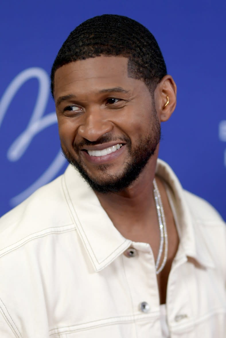 Usher attends the 2022 Beloved Benefit at Mercedes-Benz Stadium on July 07, 2022 in Atlanta, Georgia. (Photo by Marcus Ingram/Getty Images)