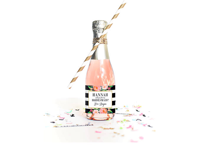 Bridesmaid Champagne Label