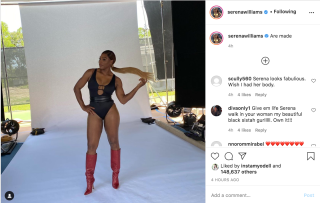 Serena Williams Showcases Her Insane Ab Muscles in Cutout Bodysuit