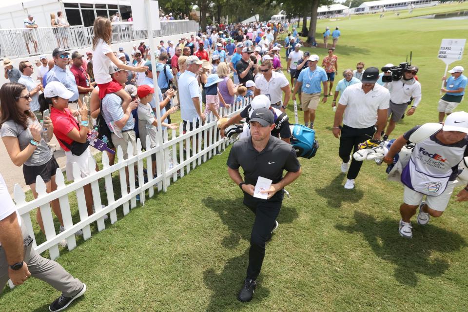 Rory McIlroy will be part of a field of many of the top 125 players on the PGA Tour at next week's FedEx St. Jude Championship.