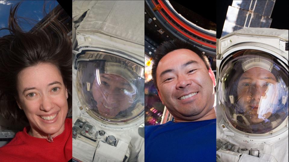 crew 2 astronauts portraits collage