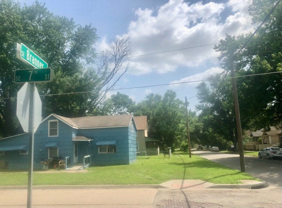 A woman is being held in the Shawnee County Jail after a man suffered a fatal gunshot wound early Saturday morning in the 700 block of S.E. Branner in Topeka. That area is shown in this photo taken Saturday afternoon, soon after the woman was booked into the Shawnee County Jail.