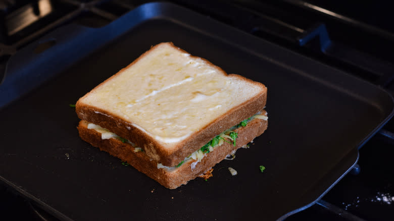 roasted garlic panini with broccoli