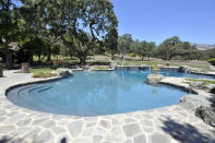 A general view of a swimming pool at Michael Jackson's Neverland Ranch in Los Olivos, California July 3, 2009. REUTERS/Phil Klein/Files