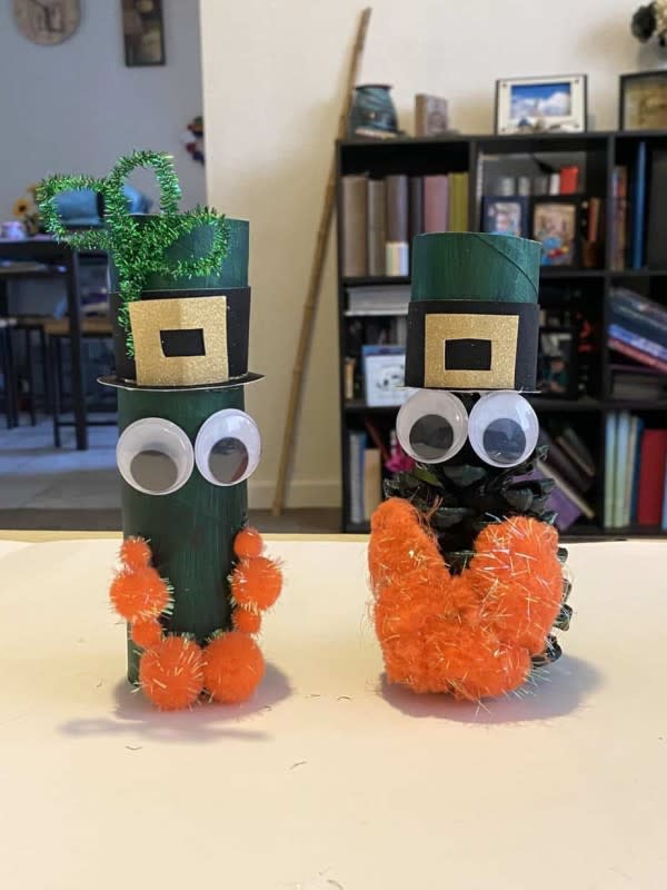 <p>Manda Panda Projects</p><p>If your kids love making crafts with toilet paper tubes, then check out these adorable leprechaun decorations made out of cardboard rolls! <a href="https://mandapandaprojects.com/paper-tube-leprechauns/" rel="nofollow noopener" target="_blank" data-ylk="slk:Manda Panda Project;elm:context_link;itc:0;sec:content-canvas" class="link rapid-noclick-resp">Manda Panda Project</a> has all the details for this kid-friendly craft!</p>