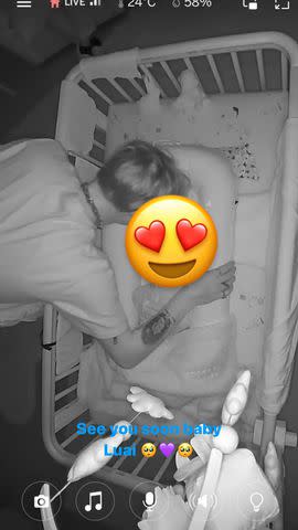 <p>Dakota Lohan/Instagram</p> Dakota Lohan greets sister Lindsay's baby, Laui.