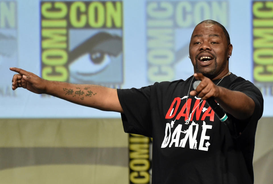 Biz Markie Wearing Black T-Shirt