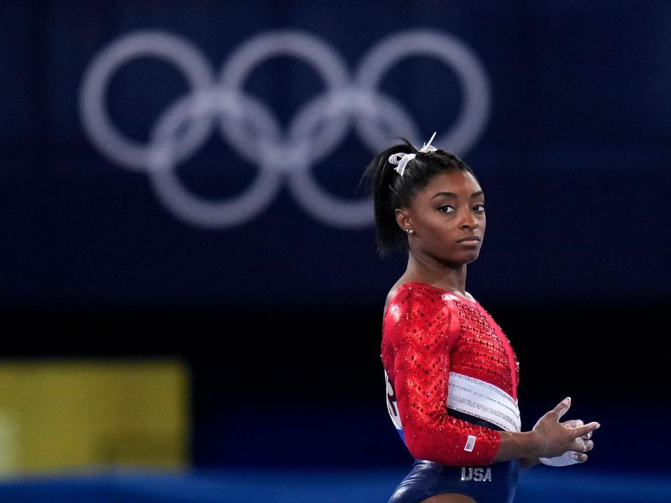 Simone Biles at Tokyo 2020.