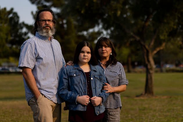 Andrew and Chelsa Morrison left Texas with their daughter Skyler in 2017 to avoid anti-transgender legislation. (Photo: Adriana Zehbrauskas for HuffPost)
