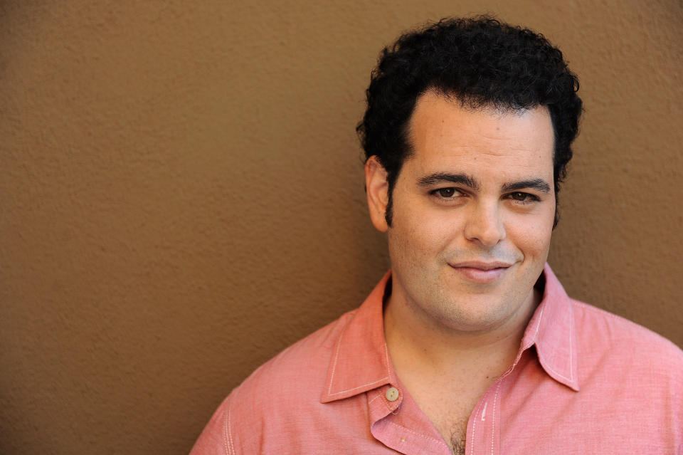 FILE - In this Monday, Sept. 16, 2013 file photo, Josh Gad poses for a portrait at the Four Seasons Hotel, in Los Angeles. Gad has a spate of acting and writing projects in the works, including an upcoming TV show with Billy Crystal and starring role in a Sam Kinison biopic, plus “Thanks for Sharing,” in theaters Friday, Sept. 20, 2013. (Photo by Jordan Strauss/Invision/AP, File)