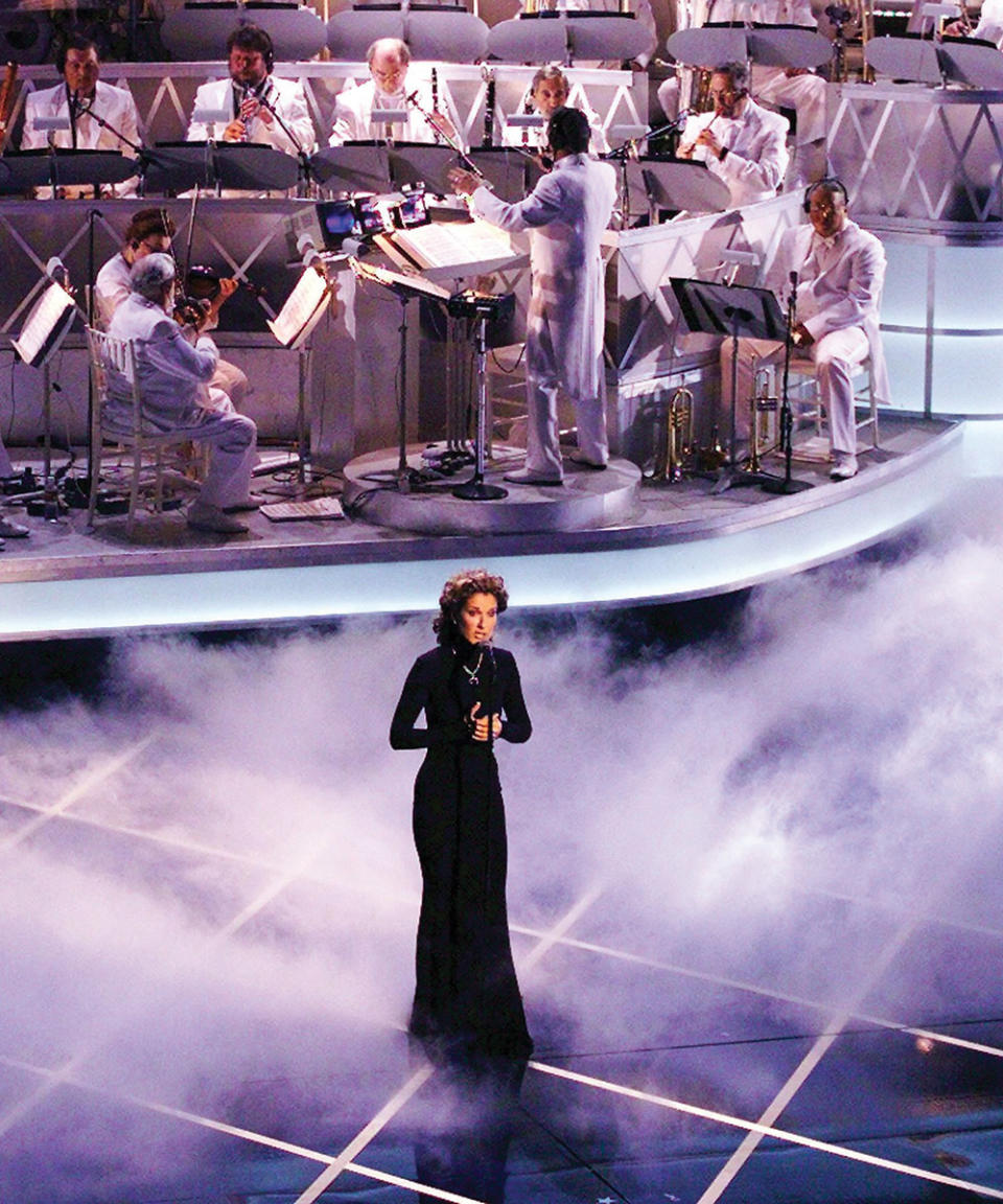 Celine Dion performed “My Heart Will Go On,” from Titanic.