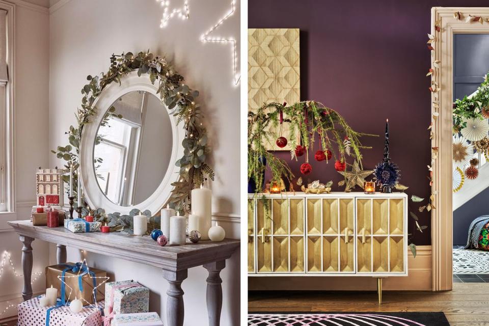 hallway christmas decor sideboards