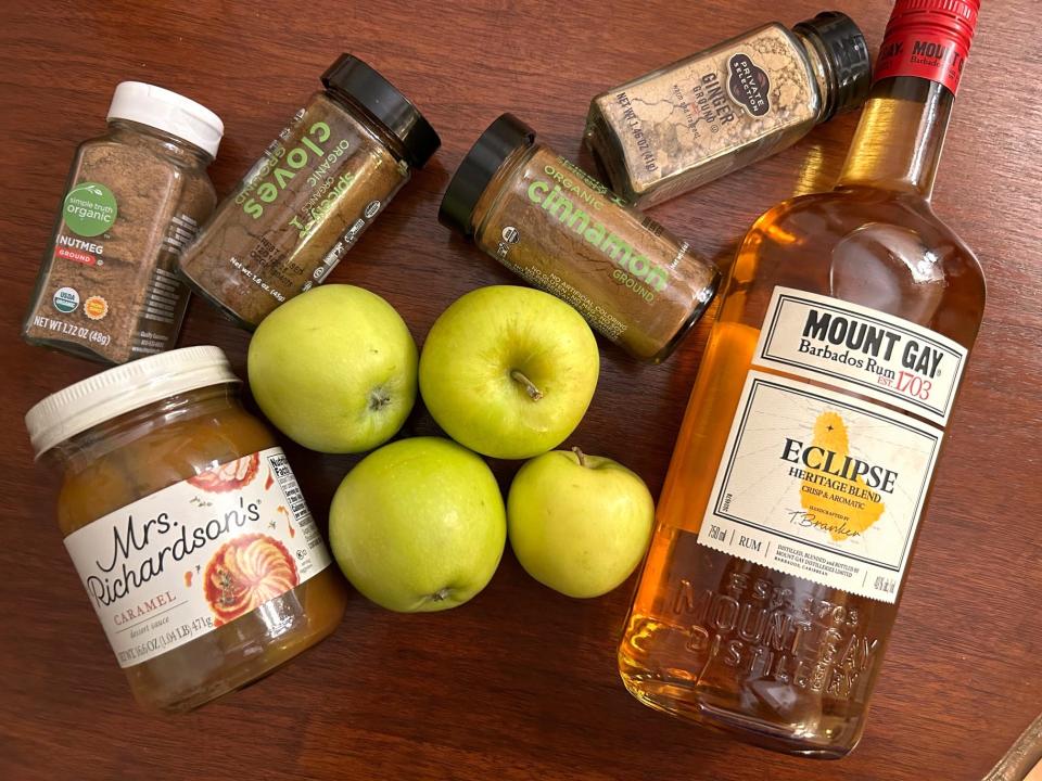 Ingredients for Ina Garten's Apple Spice Cake