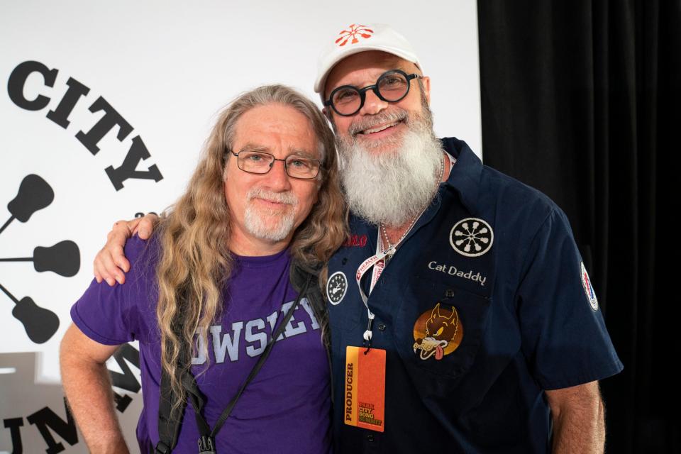 Jay Blakesberg and Ben Anderson at the 2022f Park City Song Summit. (Credit: Erika Goldring)