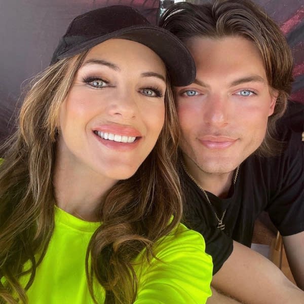 elizabeth hurley and son damians selfie