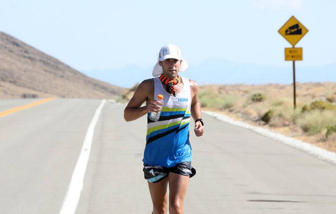 Pete Kostelnick of Ohio reaches Towne Pass on July 20, 2021. The 33-year-old financial analyst and two-time Badwater 135 champion dropped out at Panamit Springs.