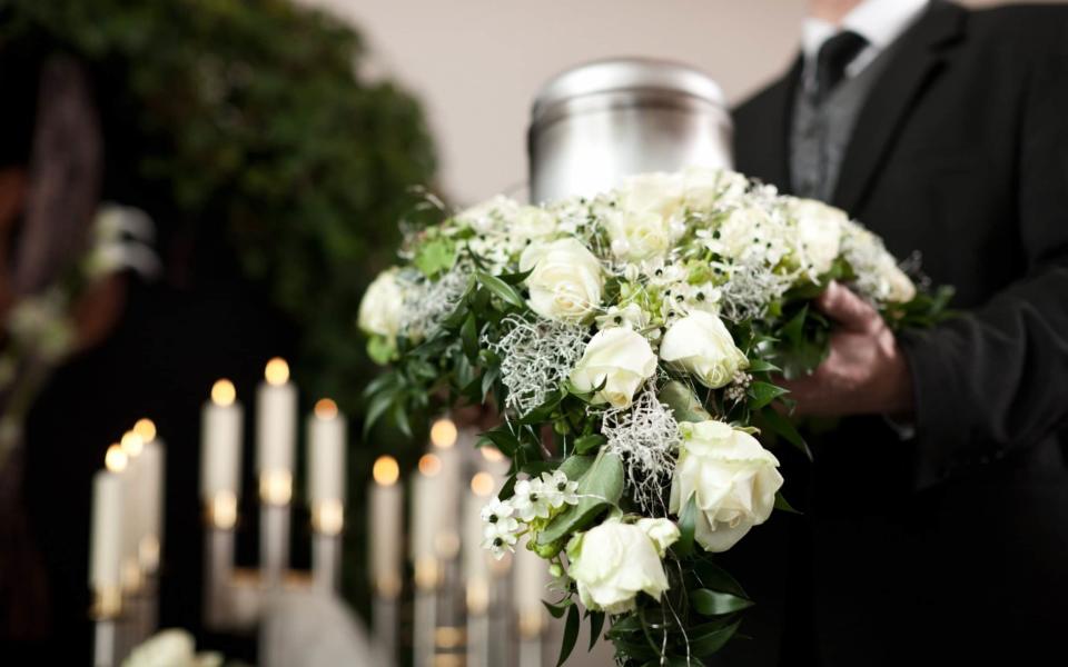 The cremation takes place without a traditional funeral, and is often followed by the scattering of ashes or a memorial later on.    - www.alamy.com